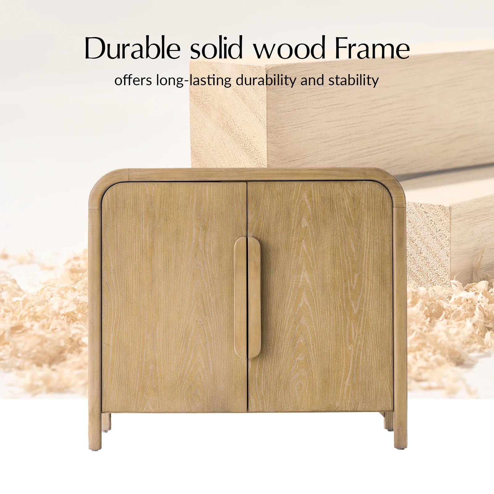 Vittorio Modern Accent Cabinet – Solid Wood Storage Console - Image 12