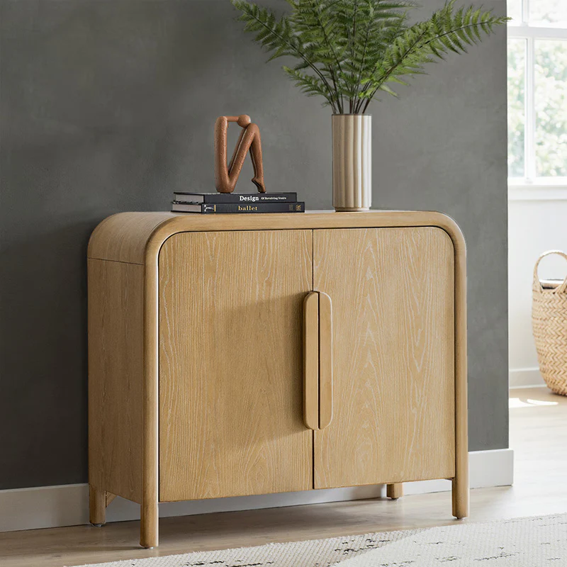 Vittorio Modern Accent Cabinet – Solid Wood Storage Console - Image 2
