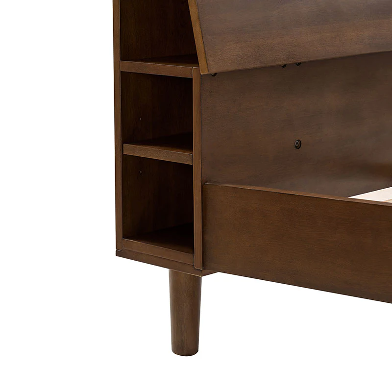 Vivian Solid Wood Platform Bed with USB Ports and Storage Headboard - Image 24