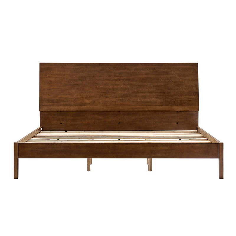 Vivian Solid Wood Platform Bed with USB Ports and Storage Headboard - Image 4