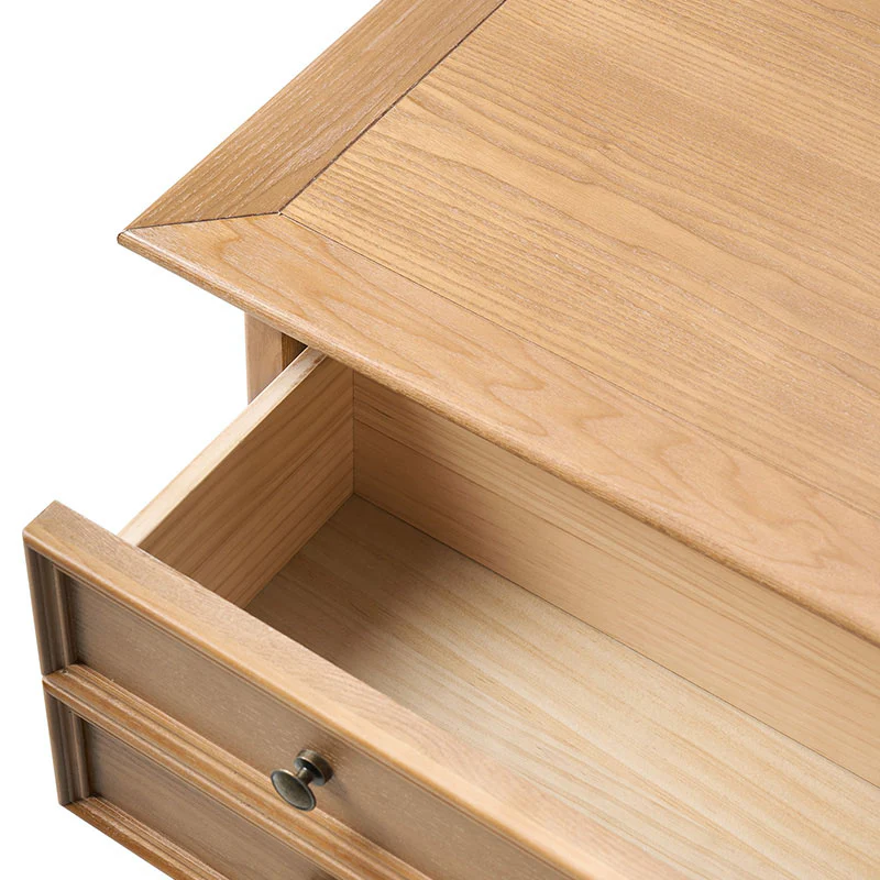 Multi-Functional Traditional Wood Nightstand with Open Shelf - Image 14