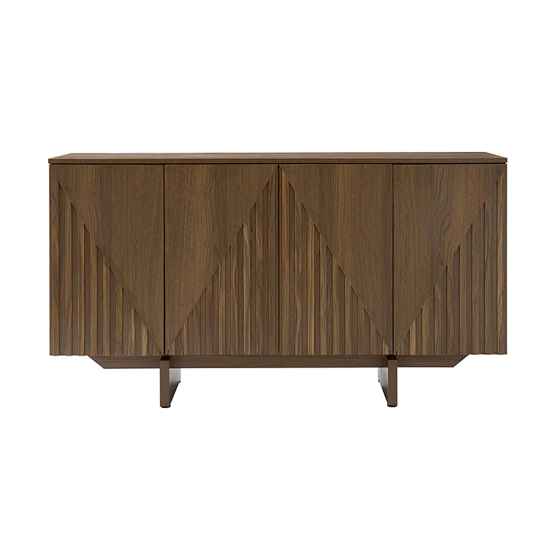 Dietreich Wooden Buffet Sideboard with Deep Embossed Texture - Image 5
