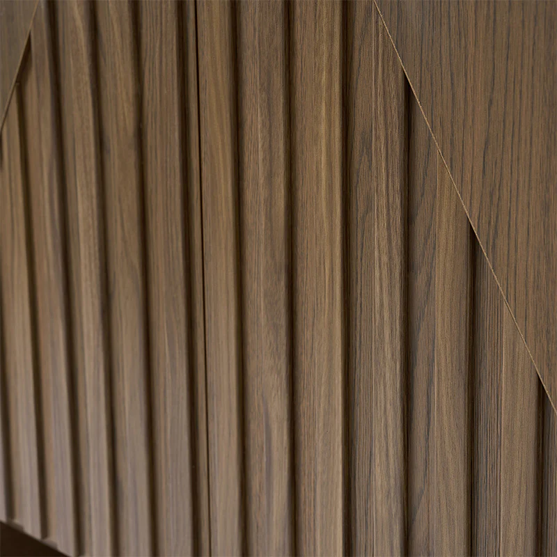 Dietreich Wooden Buffet Sideboard with Deep Embossed Texture - Image 8