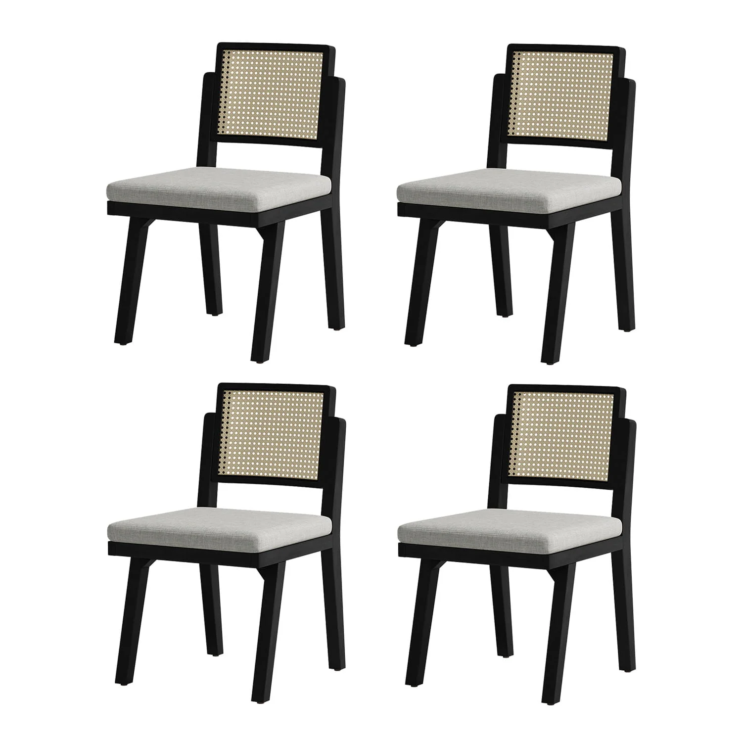 Elazar Modern Woven Rattan Backrest Dining Chair(Optional Types) - Image 19