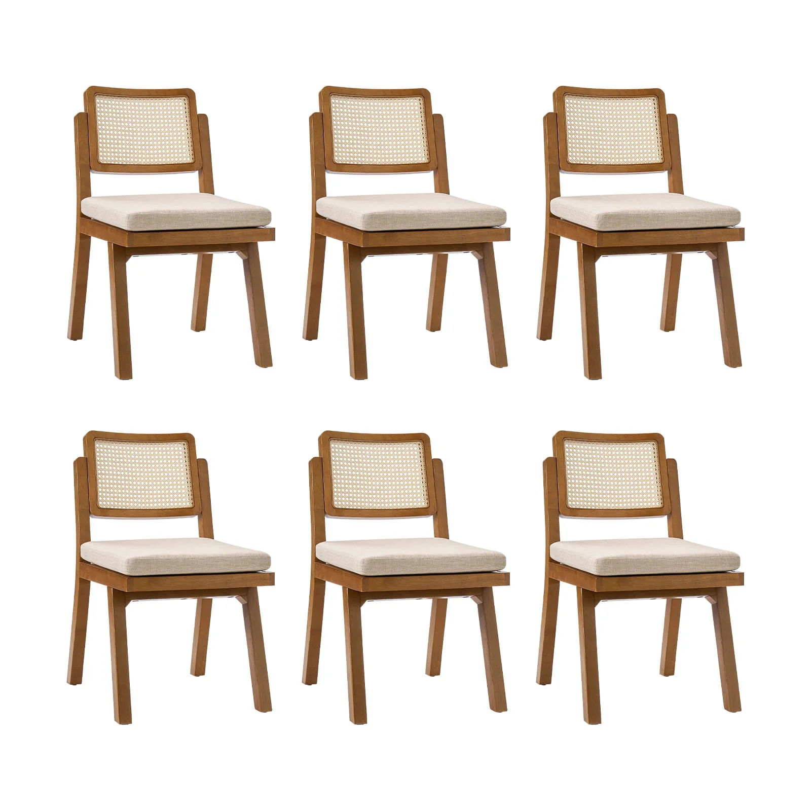 Elazar Modern Woven Rattan Backrest Dining Chair(Optional Types) - Image 33